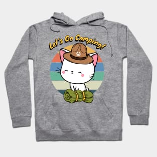 Cute Angora Cat Wants to go Camping Hoodie